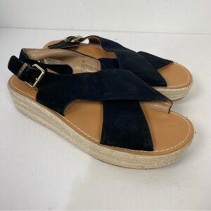 Dolce Vita Faux Suede criss cross espadrille sandals platform